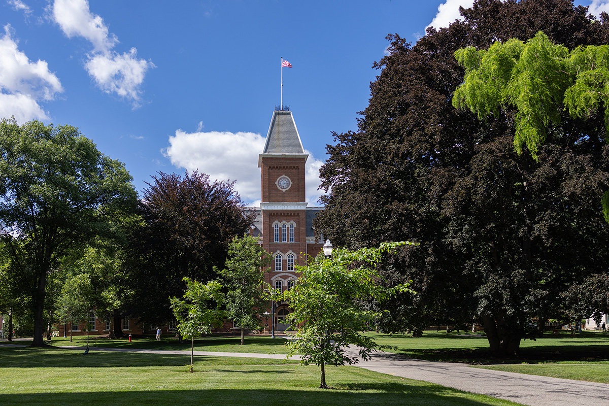 University Hall overlooking the Oval