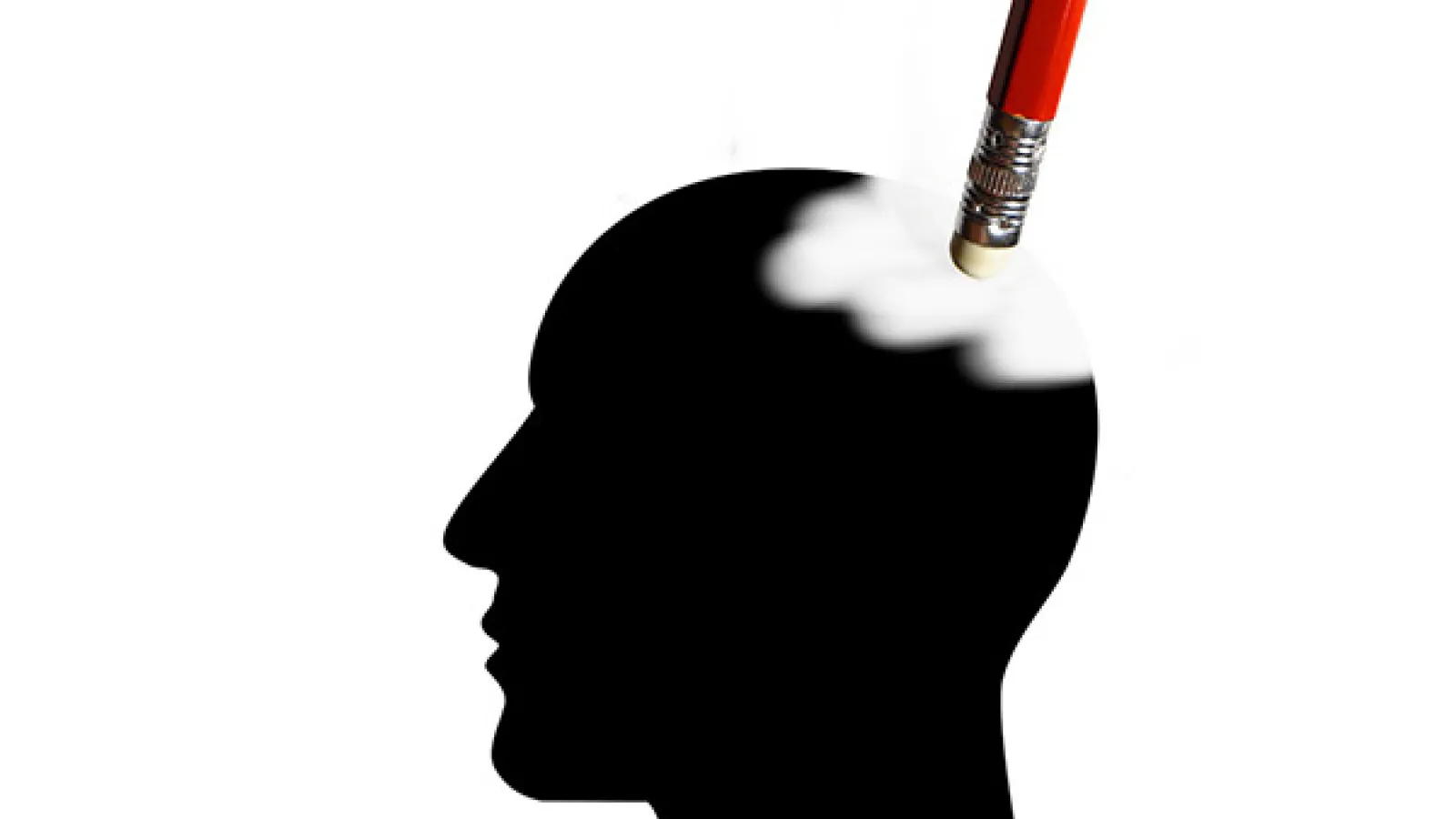 Side Profile being erased by an eraser