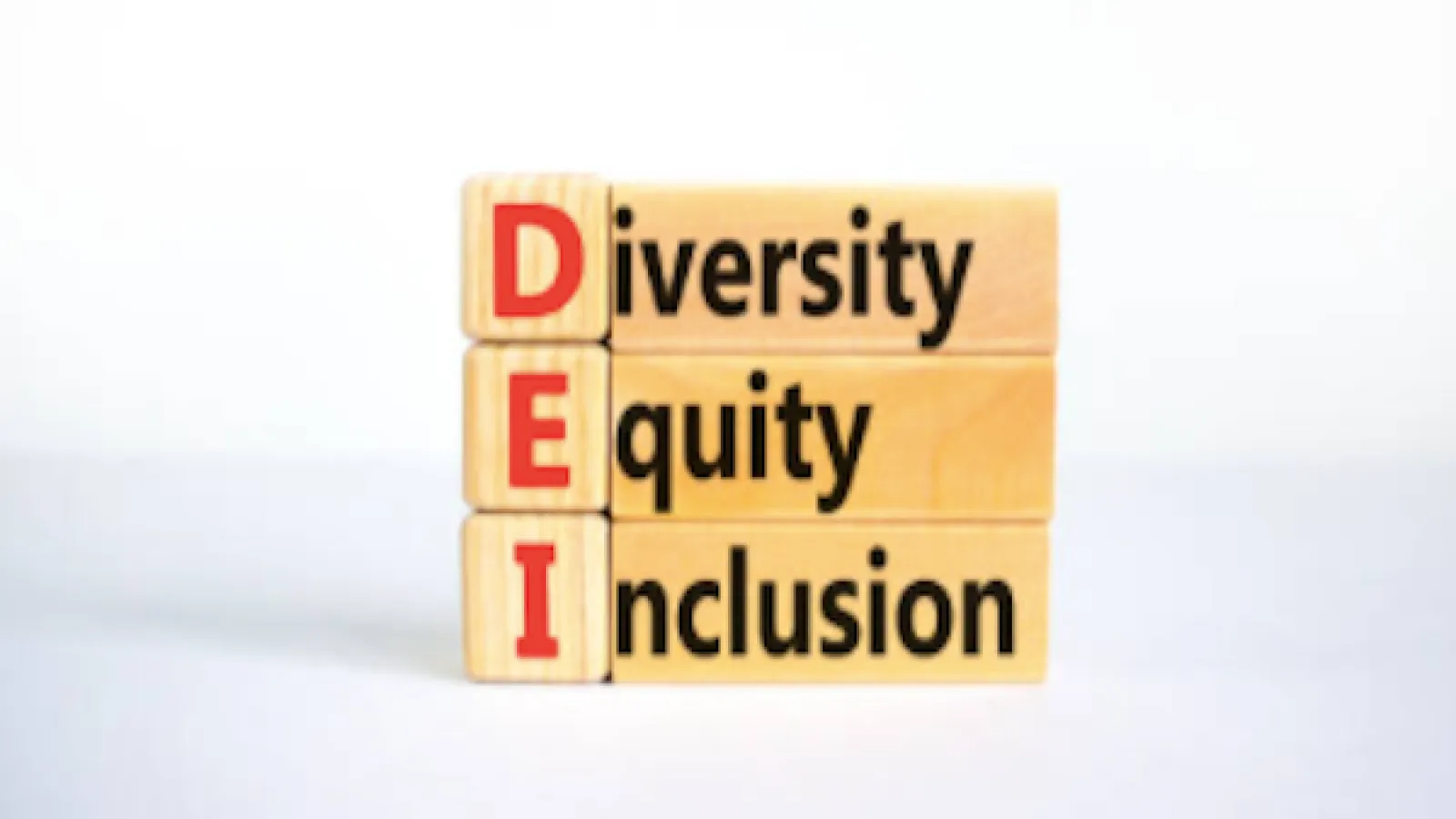 A stack of blocks saying "Diversity, Equity, Inclusion".