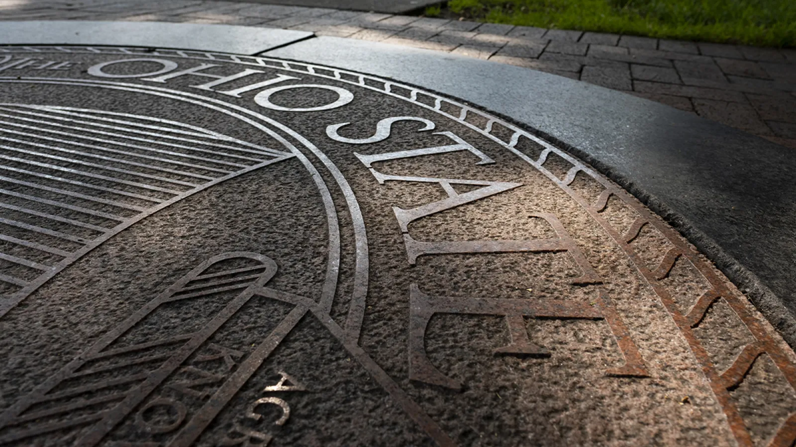 Ohio State seal on the Oval