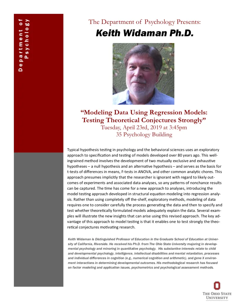 Keith Widaman Flyer