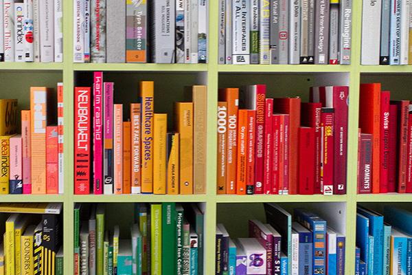Colorful Books on a Shelf